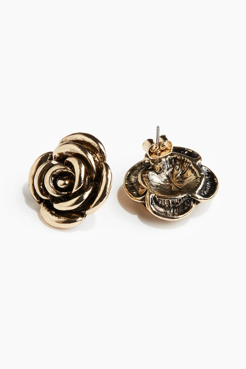 H&M Rose-shaped stud earrings