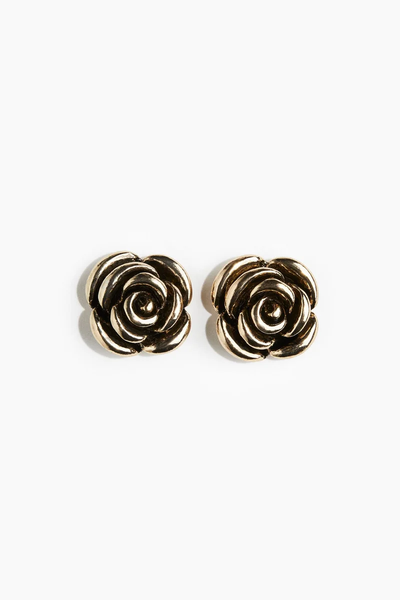 H&M Rose-shaped stud earrings