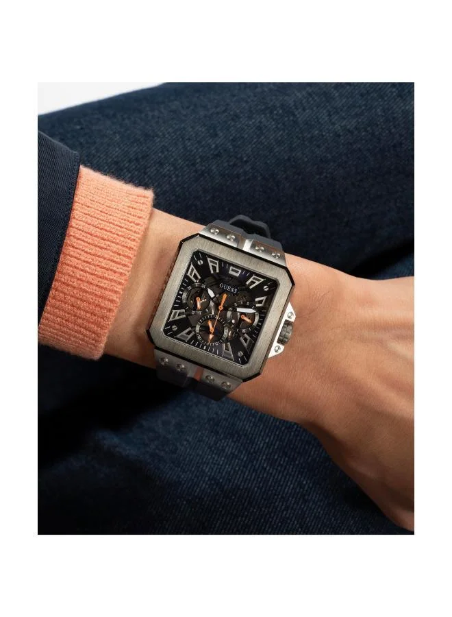 جس Mens Navy 2-Tone Multi-function Watch
