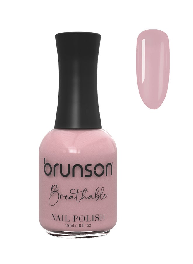 brunson طلاء أظافر قابل للتنفس طلاء أظافر حلال مناسب للوضوء سريع الجفاف نباتي طويل الأمد وسهل التقشير 18 مل BH202