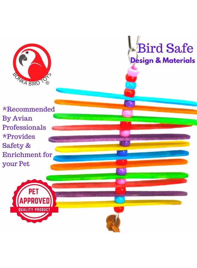 Bonka Bird Toys Bonka Bird Toys 868 Mini Stick Natural Chew Colorful Parrot Parrotlet Cockatiel Cockatoo Budgie - Image 4