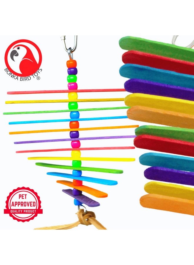 Bonka Bird Toys Bonka Bird Toys 868 Mini Stick Natural Chew Colorful Parrot Parrotlet Cockatiel Cockatoo Budgie - Image 5