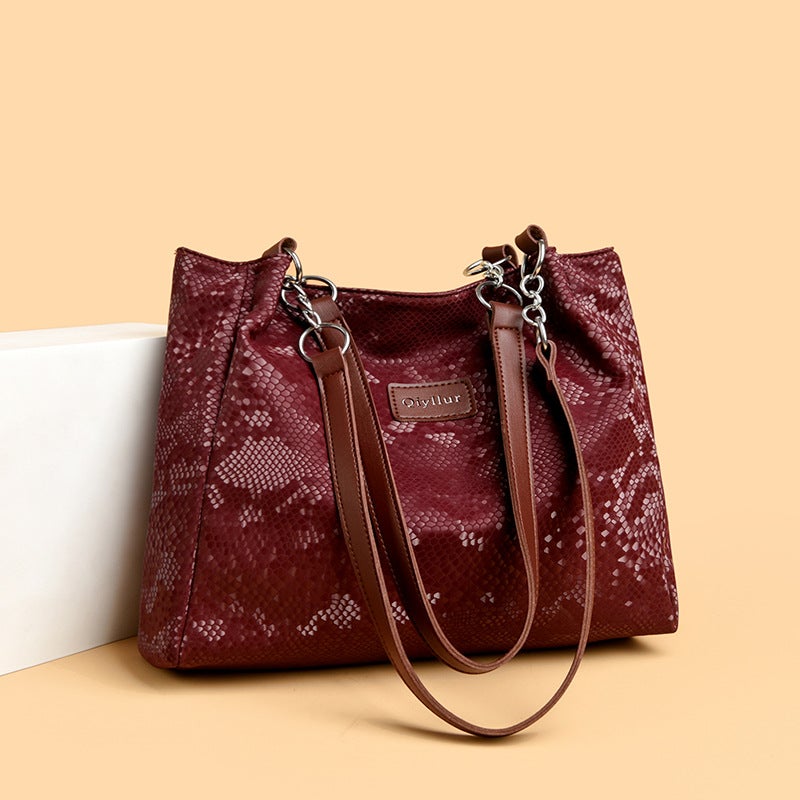 New Fish Scale Pattern Fashionable And Versatile Commuting Travel Large-Capacity Women'S Shoulder Tote Bag - Image 4