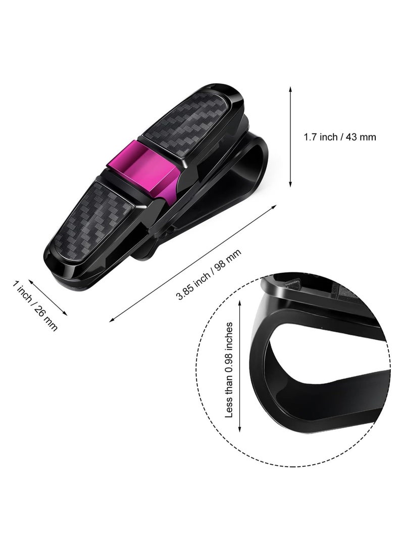 Glasses Holders for Car Sun Visor, Sunglasses Holder Clip Hanger Eyeglasses Mount, Double-Ends Clip 180 Degree Rotational Car Glasses Holder