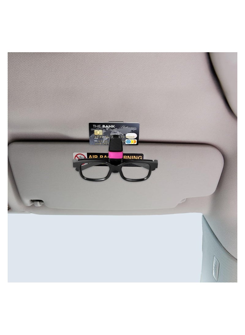 Glasses Holders for Car Sun Visor, Sunglasses Holder Clip Hanger Eyeglasses Mount, Double-Ends Clip 180 Degree Rotational Car Glasses Holder