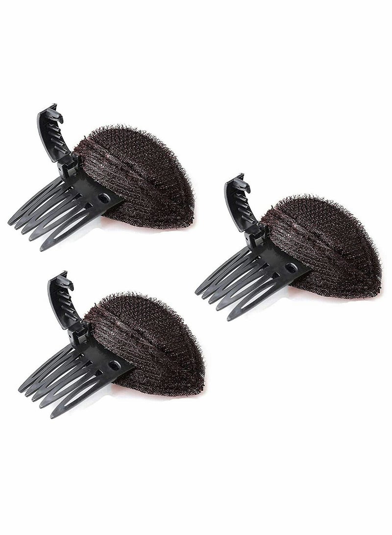Excefore Puff Hair Head Cushion, 3 Pcs Invisible Fluffy Hair Clip, Fluffy Princess Styling Hair Pad, luffy Styling Insert Increase Hair Base Set, Fluffy Hair Accessory for Women and Girls (Brown) - Image 1