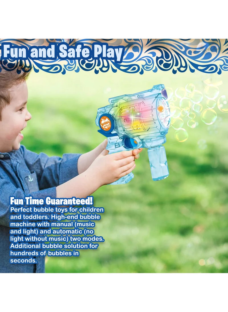 المنزل الذكي آلة فقاعات ذكية منزلية للأطفال الصغار، فقاعات بأضواء ملونة للأنشطة الخارجية والداخلية للأولاد والبنات - Image 4