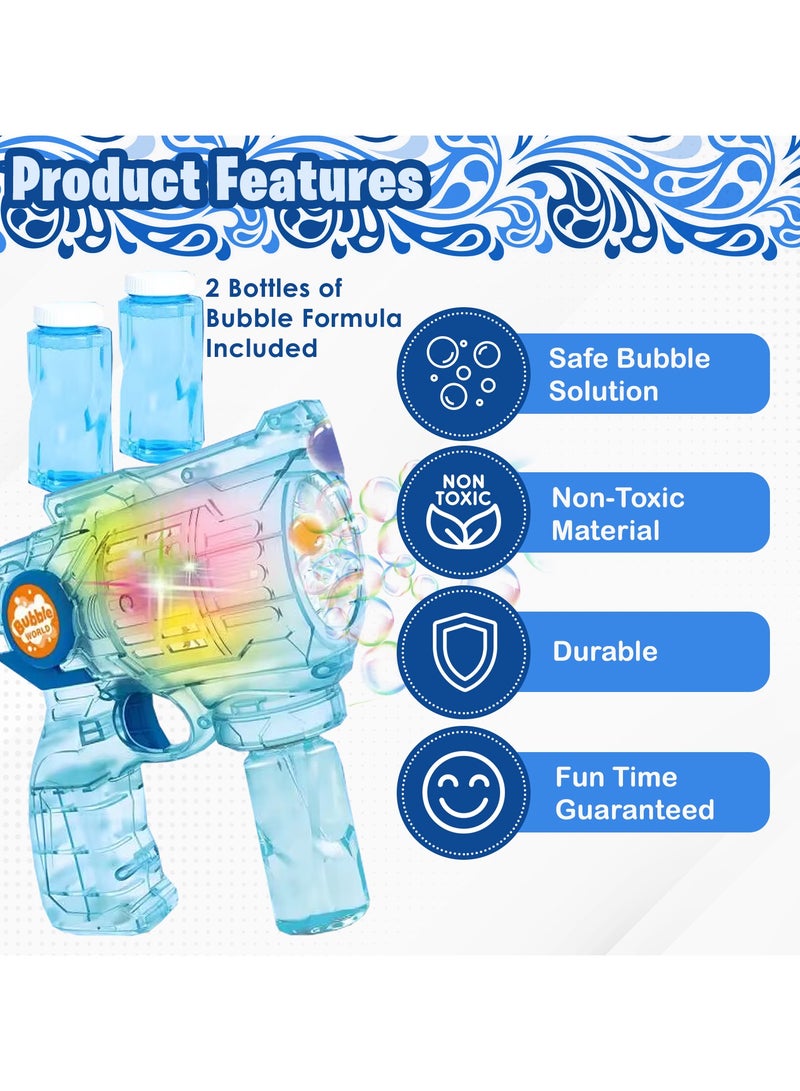 المنزل الذكي آلة فقاعات ذكية منزلية للأطفال الصغار، فقاعات بأضواء ملونة للأنشطة الخارجية والداخلية للأولاد والبنات - Image 3