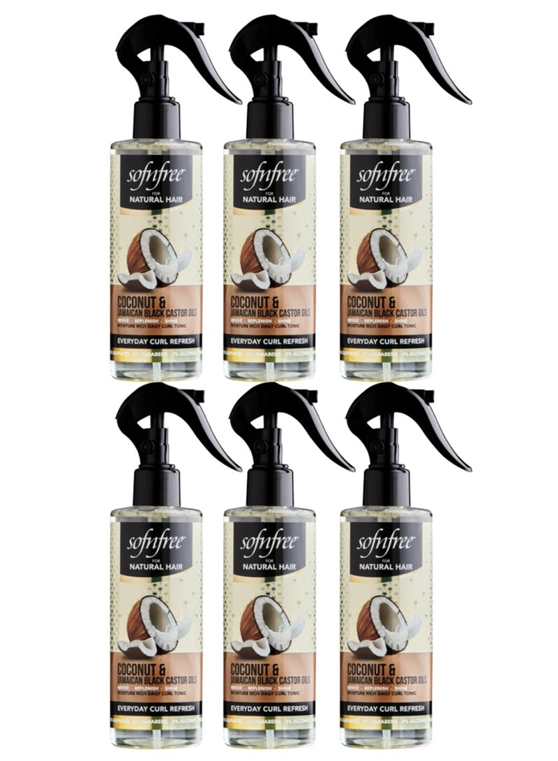 Sofn'free 6 Pieces Every Day Curl Refreshing Spray With Coconut And Jamaican Black Castor Oils - Image 1