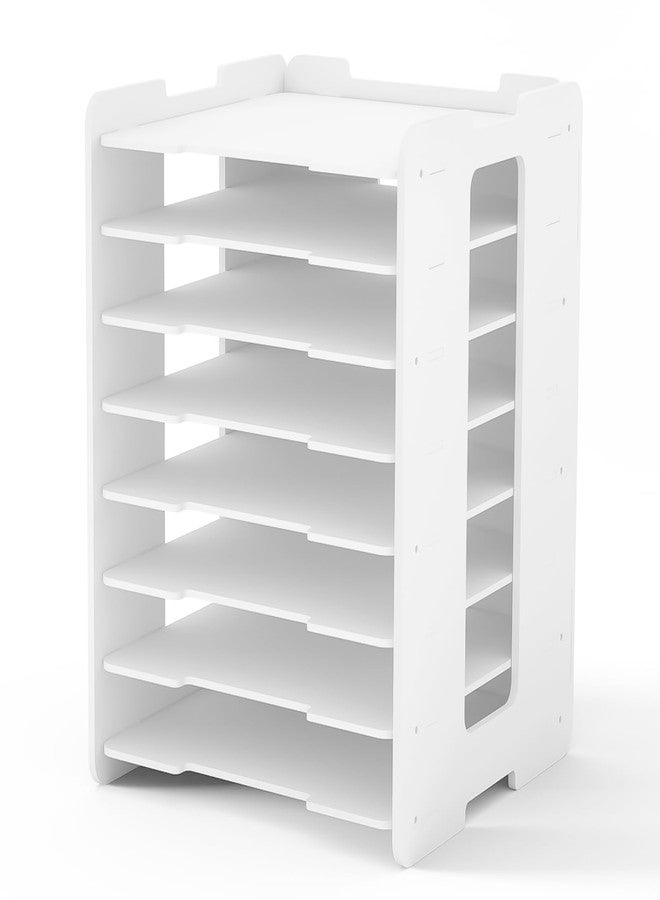 CKAGF 12x12 Paper Organizer Storage - 8 Tier Scrapbook Paper Storage Organizer, Stackable Construction Paper Holder, Craft Organizers and Storage for Office, Classroom, Craft Room, and Home - Image 1
