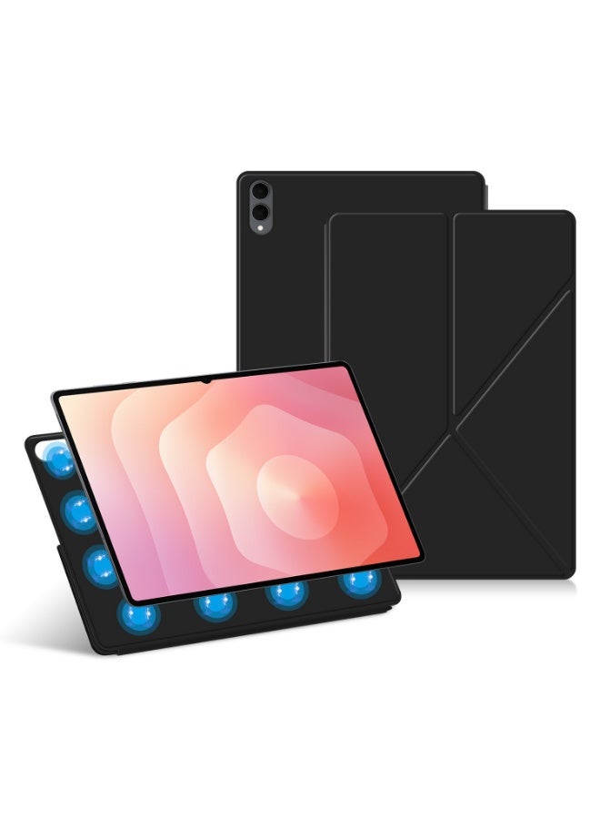 متوافق مع Samsung Tab S11 Ultra 2025 مقاس 14.6 بوصة، غلاف مغناطيسي واقي قابل للتحويل إلى حامل، بوظيفة النوم/الاستيقاظ التلقائي، حماية من السقوط