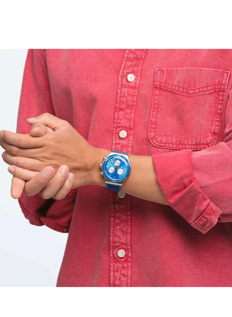 Swatch سواتش نيو إيروني كرونو YVS485 الأزرق هو كل شيء، حزام، للرجال - Image 3