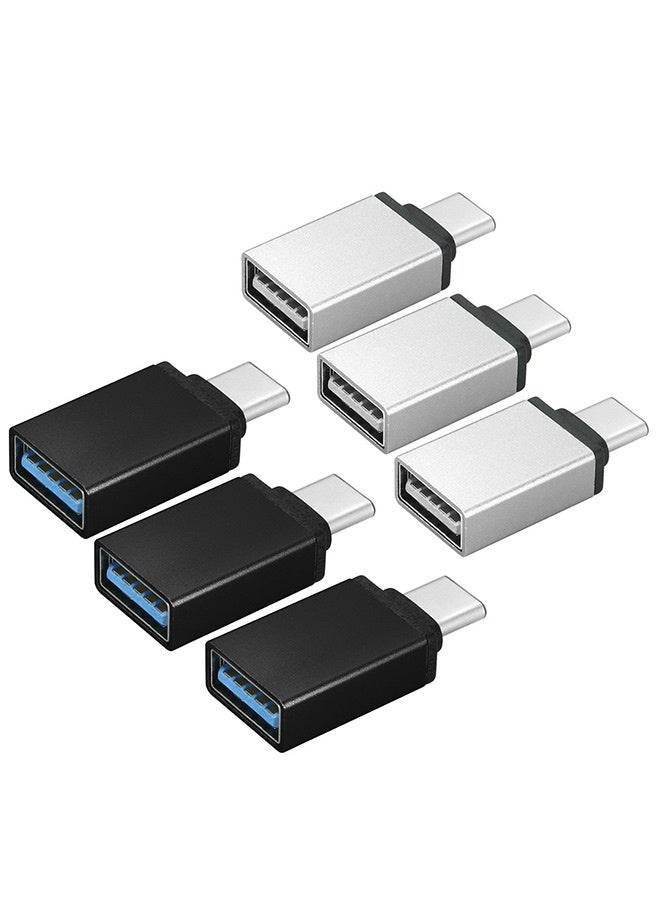 بشكل مختصر [6 قطع] محول من USB-C إلى USB، محول ذكر Type-C إلى أنثى USB-A 3.0، محول Type-C لأجهزة MacBook Pro وiMac وiPhone 17/16/15 Pro Max وiPad mini Pro وThunderbolt 4 وهواتف Samsung Galaxy - Image 3