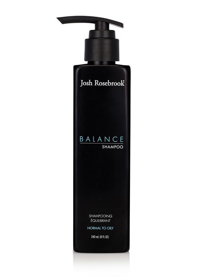 Josh Rosebrook Balance Shampoo formulated for all hair textures and types and balanced to oily scalps to offset excessive oiliness and create volume - 240 mL - 8 Oz  - Image 1