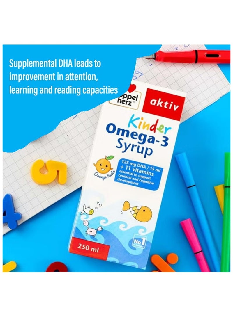 Doppelherz Kinder Omega -3 Syrup 250 ml - Image 3