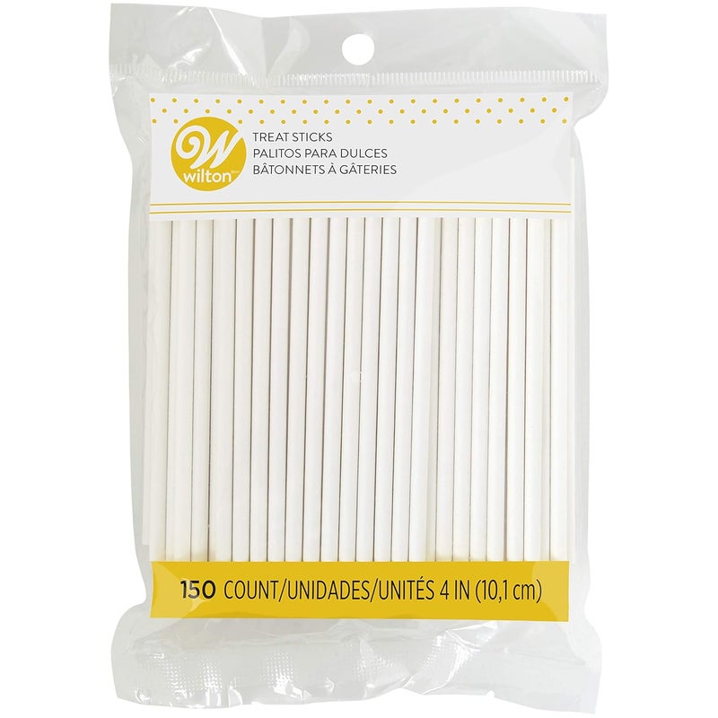 Wilton 4Inch White Lollipop Sticks Cake Pop Sticks 150Count - Image 1