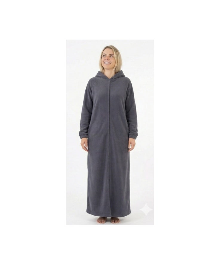 Caesar Milton cotton women's abaya with hood and side pockets - Image 4