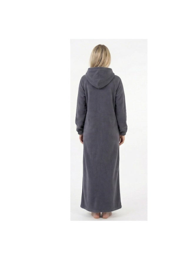 Caesar Milton cotton women's abaya with hood and side pockets - Image 2