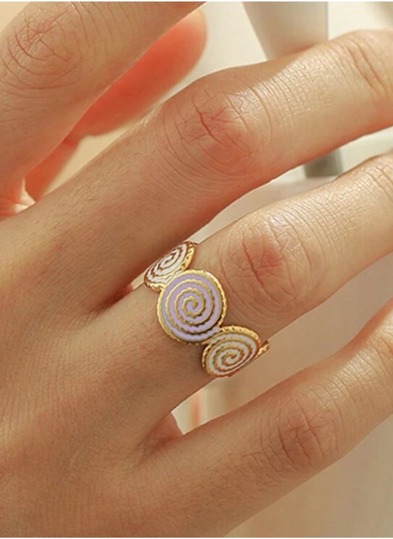 sixtyfour Elegant Stainless Steel Ring For Women One Size 