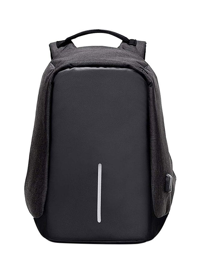 NIBEMINENT Laptop Backpack With USB Charging Port Fits Upto 14-Inch Black  - Image 1