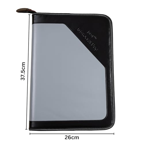 SPS PU Leather 36-Pocket A4 File Organizer – Professional Document Holder for Certificates, Legal Documents, Home, Office, School Use (Grey) - Image 5