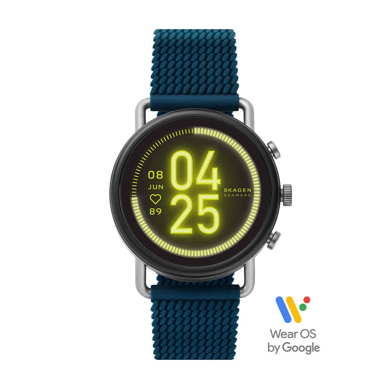 Skagen Falster 3(42mm, Blue) Silicone Touchscreen Unisex Smartwatch with Speaker, Heart Rate, GPS, Music storage and Smartphone Notifications - SKT5203 - Image 5