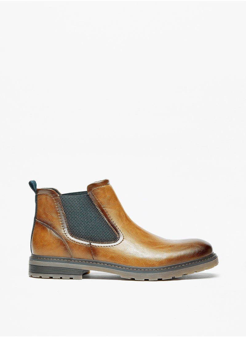 LBL by Shoexpress - Men Solid Slip-On Chelsea Boots - Image 1