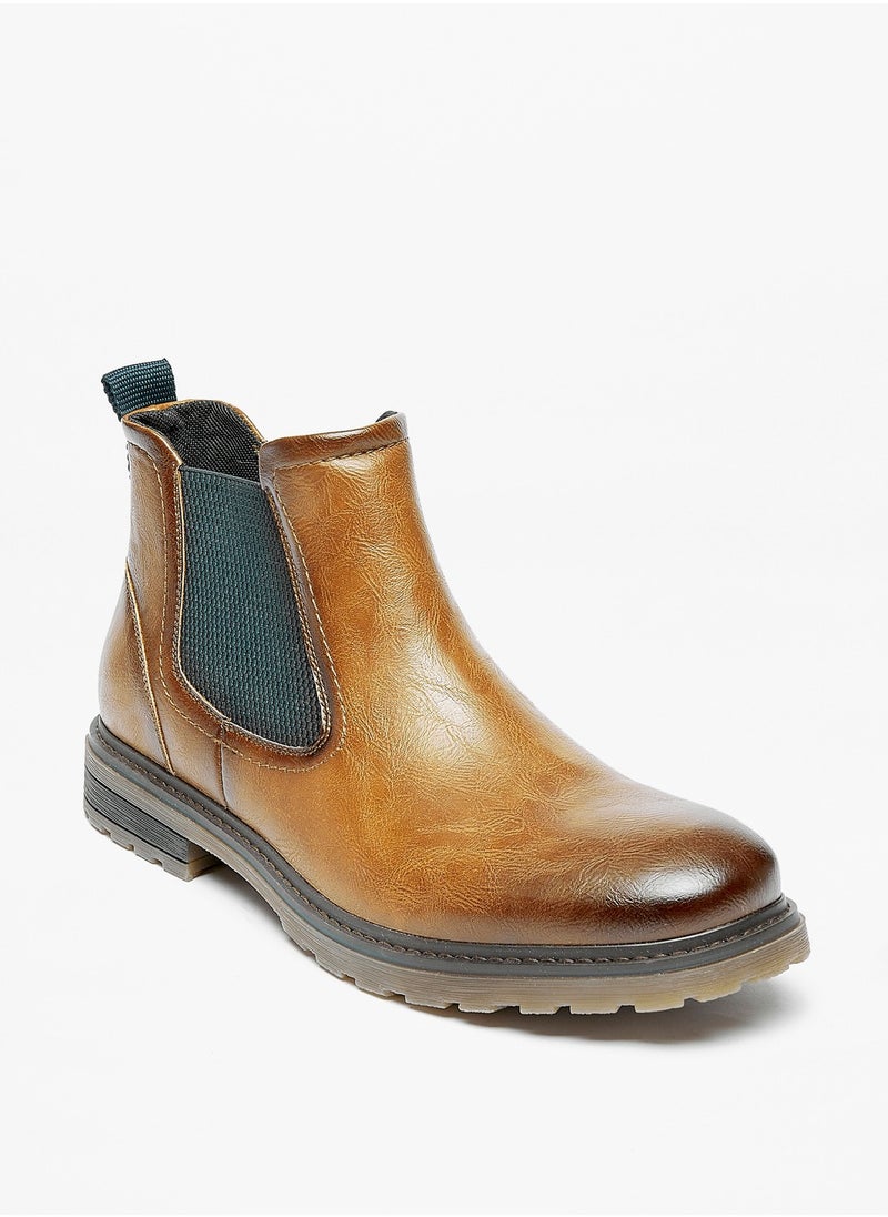 LBL by Shoexpress - Men Solid Slip-On Chelsea Boots - Image 1
