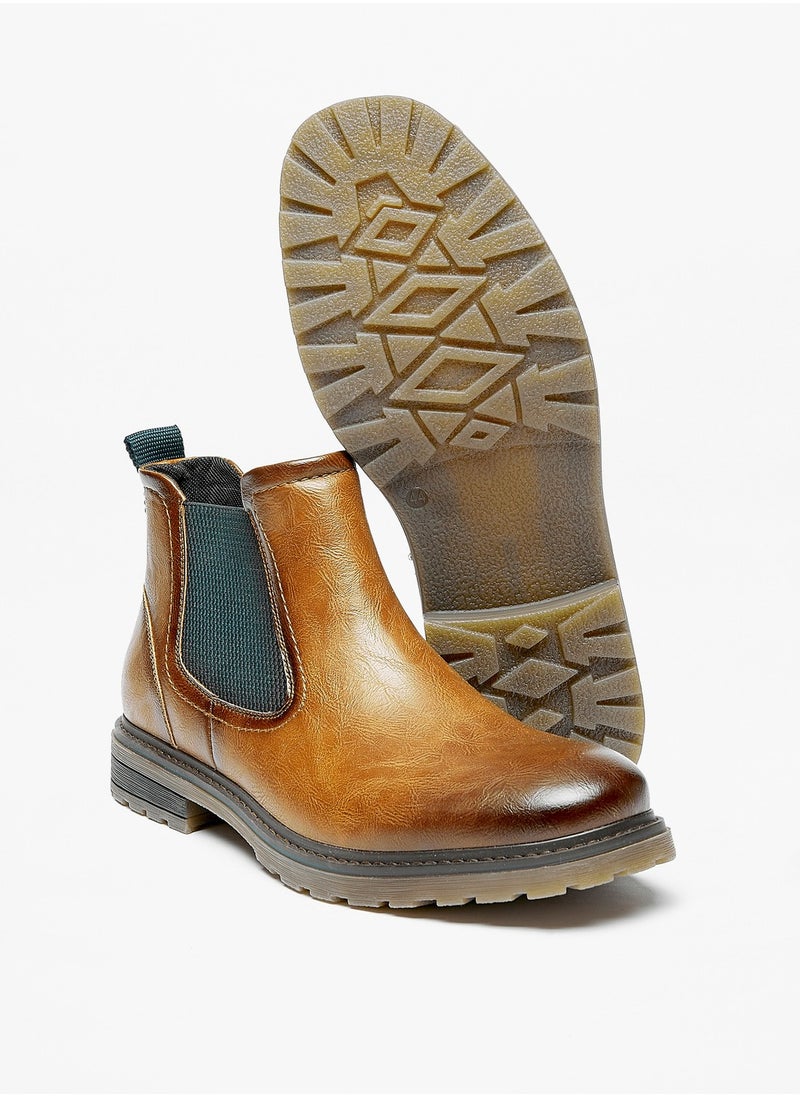 LBL by Shoexpress - Men Solid Slip-On Chelsea Boots - Image 1