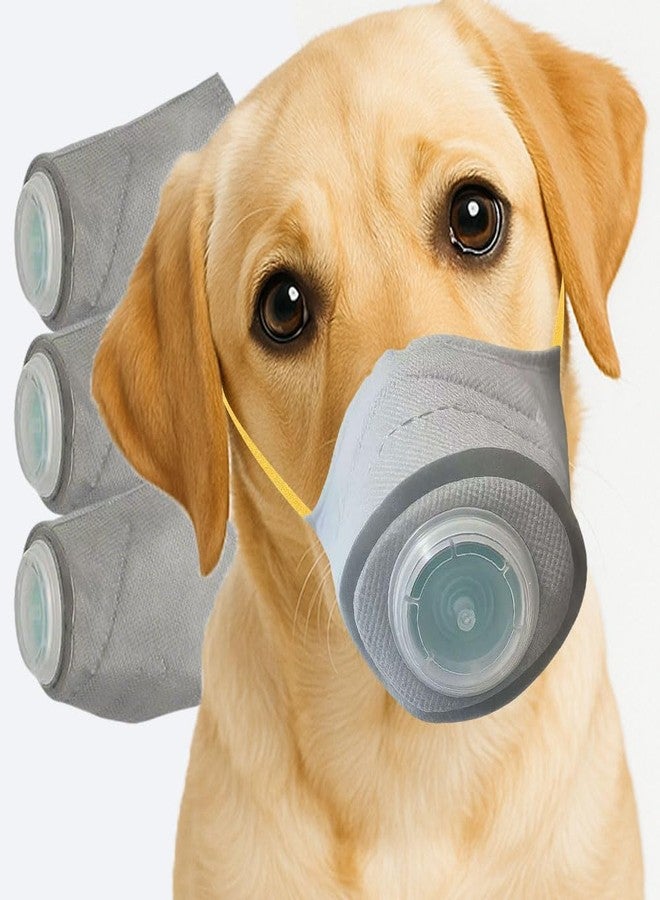 YUMOOOO Dog Mask, Dog Face Mask for Volcanic Ash Adjustable Air Filter Respirator for Medium and Large Dogs, Anti Smoke, 3 Pcs (L) - Image 1