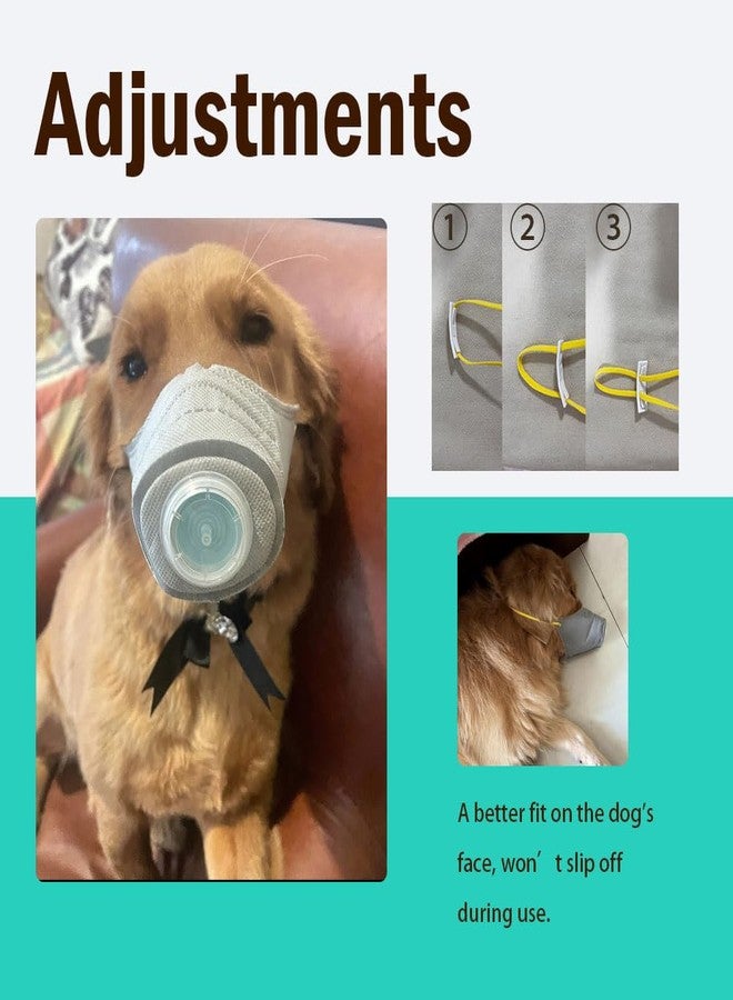 YUMOOOO Dog Mask, Dog Face Mask for Volcanic Ash Adjustable Air Filter Respirator for Medium and Large Dogs, Anti Smoke, 3 Pcs (L) - Image 4