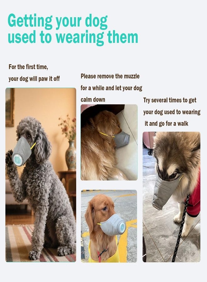 YUMOOOO Dog Mask, Dog Face Mask for Volcanic Ash Adjustable Air Filter Respirator for Medium and Large Dogs, Anti Smoke, 3 Pcs (L) - Image 5