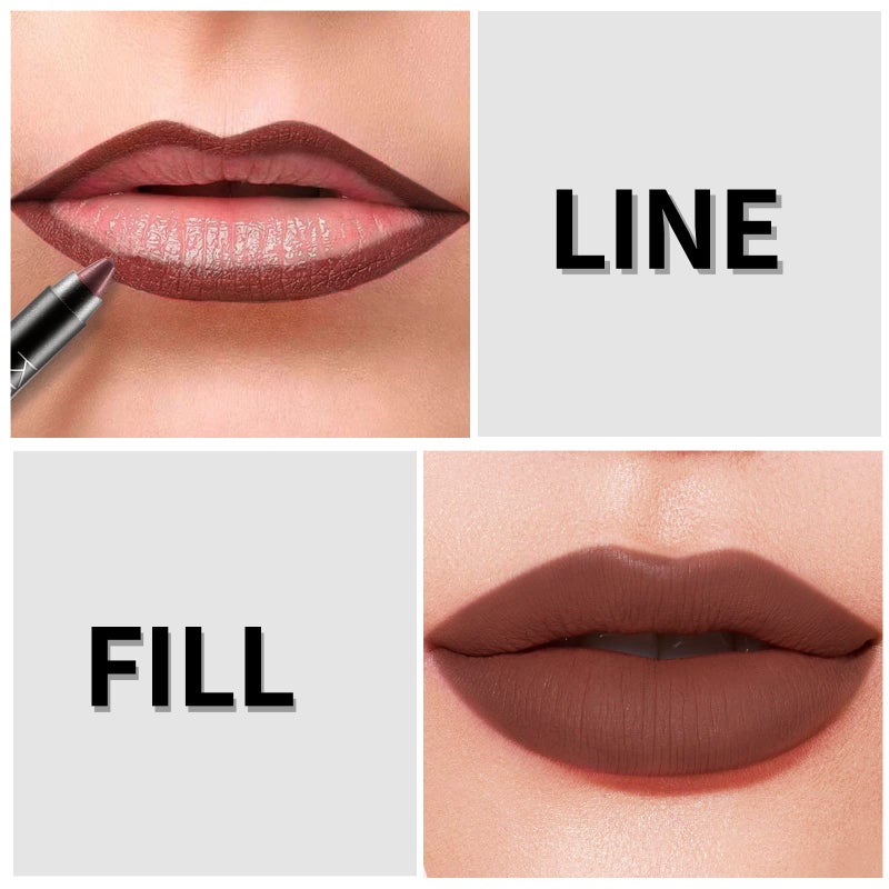 Boobeen Matte Lipstick Pencil - Velvet Lipgloss Creamy Lip Liner - Full Coverage High Pigment Waterproof Non-Fade Lipstick for Women - Image 2