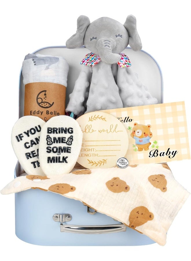 WeCool Baby Boy Gift Basket Set, 8Pcs Newborn Baby Essentials - Image 1