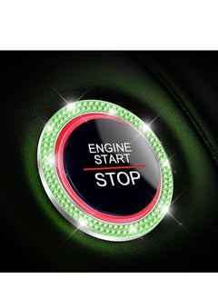 Generic 1-Pack Car Bling Crystal Rhinestone Engine Start Ring Decals,  Car Push Start Button Cover/Sticker, Key Ignition Knob Bling Ring  - Image 1