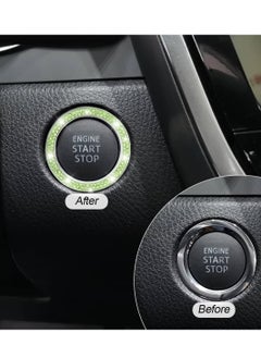 Generic 1-Pack Car Bling Crystal Rhinestone Engine Start Ring Decals,  Car Push Start Button Cover/Sticker, Key Ignition Knob Bling Ring  - Image 4