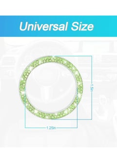 Generic 1-Pack Car Bling Crystal Rhinestone Engine Start Ring Decals,  Car Push Start Button Cover/Sticker, Key Ignition Knob Bling Ring  - Image 2