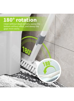 Generic Grout Brush with Long Handle, 48" Grout Cleaner for Tile Floors, Double-Sided Scrub Brush, Floor Broom with V-Shape Stiff Bristles for Bathroom, Patio, Kitchen, Wall, Corners and Deck  - Image 4