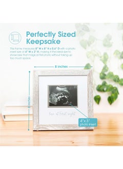 pearhead Pearhead Love at First Sight Rustic Sonogram Photo Frame, Baby Ultrasound Keepsake Picture Frame, Gender-Neutral Nursery Décor, 4" x 3" Photo Insert, Distressed Wood  - Image 2