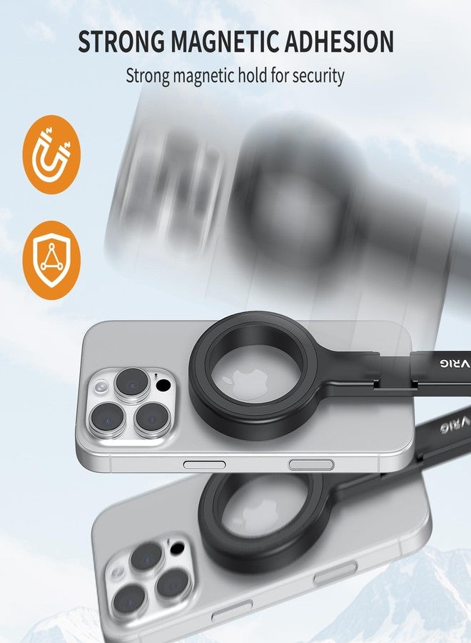 VRIG محول حامل ثلاثي القوائم المغناطيسي للهاتف VRIG مع ماغسيف آيفون، واجهة حذاء بارد، حامل هاتف مغناطيسي متوافق مع حامل ثلاثي القوائم بواجهة ثلاثية المخالب، حامل عنق - Image 2