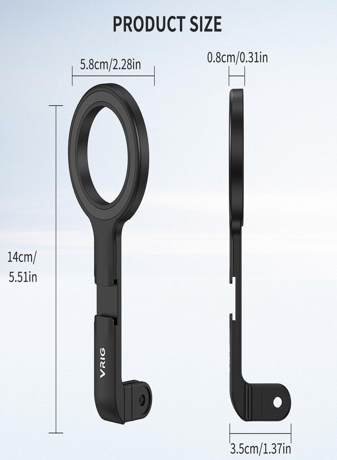 VRIG محول حامل ثلاثي القوائم المغناطيسي للهاتف VRIG مع ماغسيف آيفون، واجهة حذاء بارد، حامل هاتف مغناطيسي متوافق مع حامل ثلاثي القوائم بواجهة ثلاثية المخالب، حامل عنق - Image 5