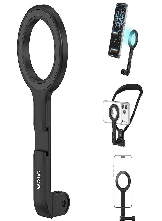 VRIG محول حامل ثلاثي القوائم المغناطيسي للهاتف VRIG مع ماغسيف آيفون، واجهة حذاء بارد، حامل هاتف مغناطيسي متوافق مع حامل ثلاثي القوائم بواجهة ثلاثية المخالب، حامل عنق - Image 1