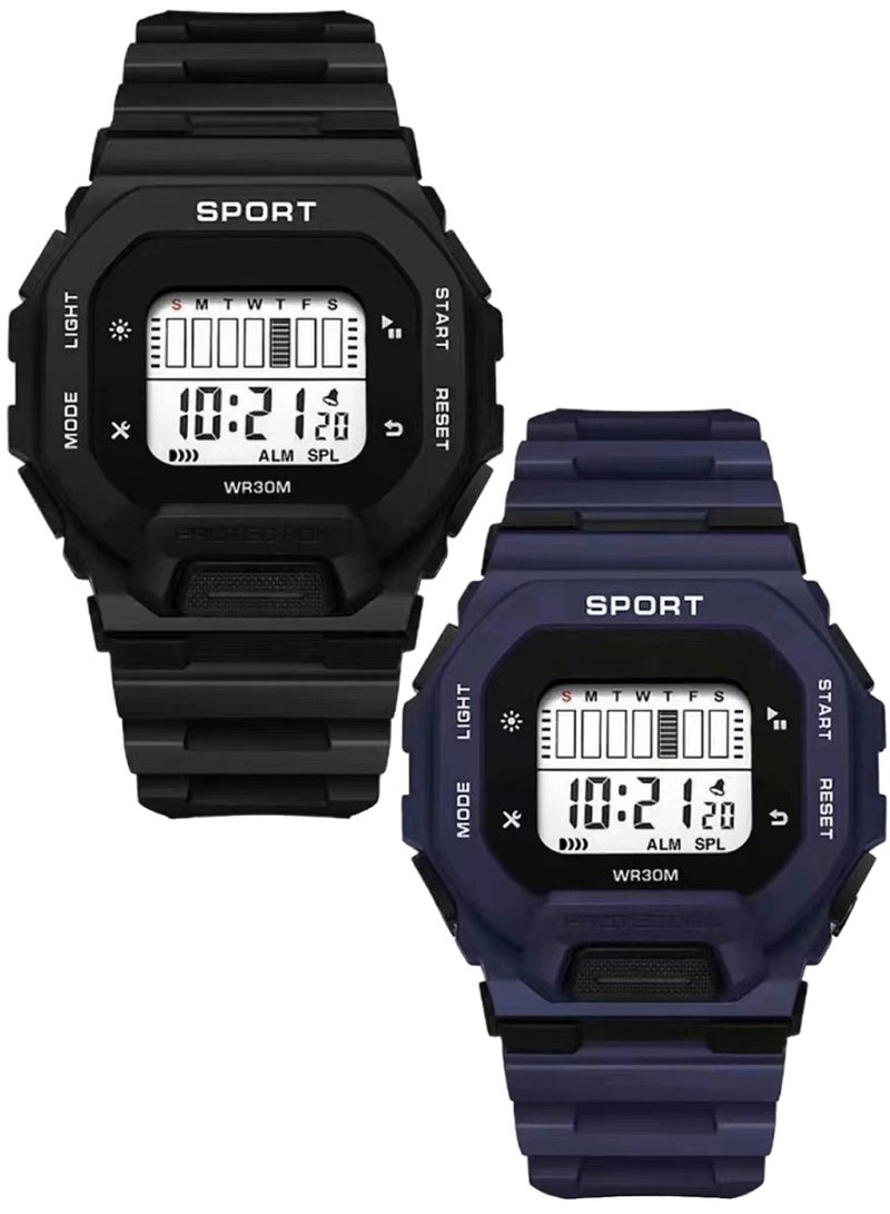 Kids Multifunction Sports Water Resistant Digital Watch Multicolour - Image 1