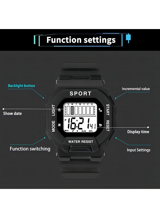 Kids Multifunction Sports Water Resistant Digital Watch Multicolour - Image 5