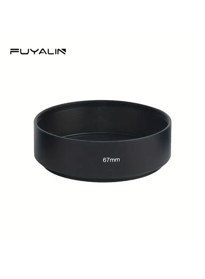 غطاء عدسة قياسي 67 ملم من سبائك الألومنيوم للكاميرات الدي إس إل والكاميرات بدون مرآة مع غطاء عدسة معدني ملولب - Image 1