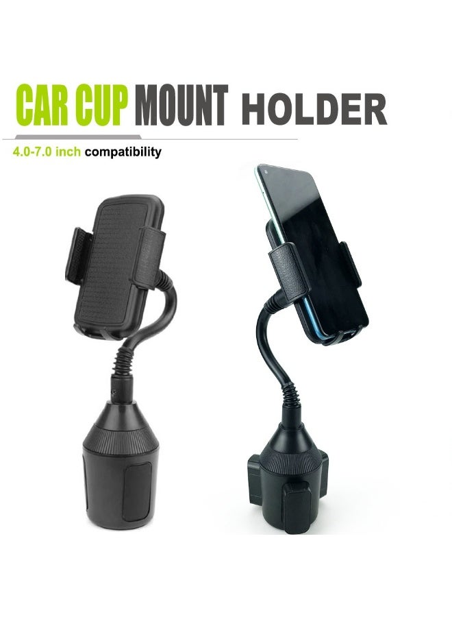 Soofam Car Cup Mount Phone Holder, No Shaking Phone Holder for Car, 360° Adjustable iPhone Holder for Car Accessories for iPhone Samsung Phone - Image 2