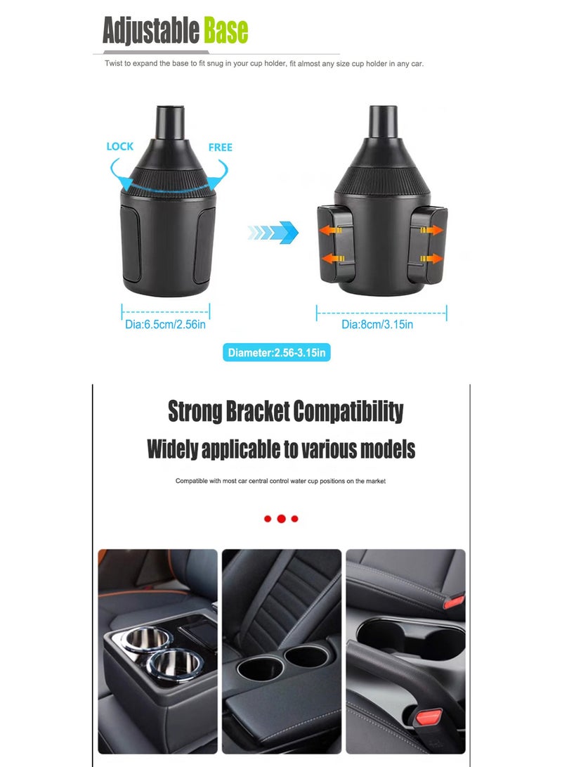 Soofam Car Cup Mount Phone Holder, No Shaking Phone Holder for Car, 360° Adjustable iPhone Holder for Car Accessories for iPhone Samsung Phone - Image 4