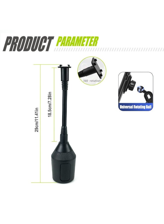 Soofam Car Cup Mount Phone Holder, No Shaking Phone Holder for Car, 360° Adjustable iPhone Holder for Car Accessories for iPhone Samsung Phone - Image 5