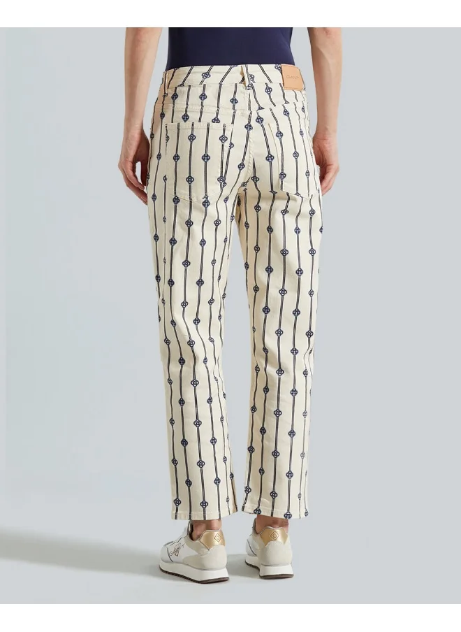 غانت Straight Monogram Striped Jeans