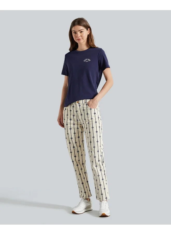 غانت Straight Monogram Striped Jeans